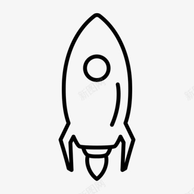 太空火箭外太空宇宙飞船图标图标