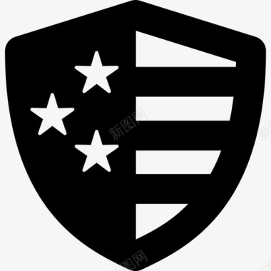 美国盾武器纹章盾牌图标图标
