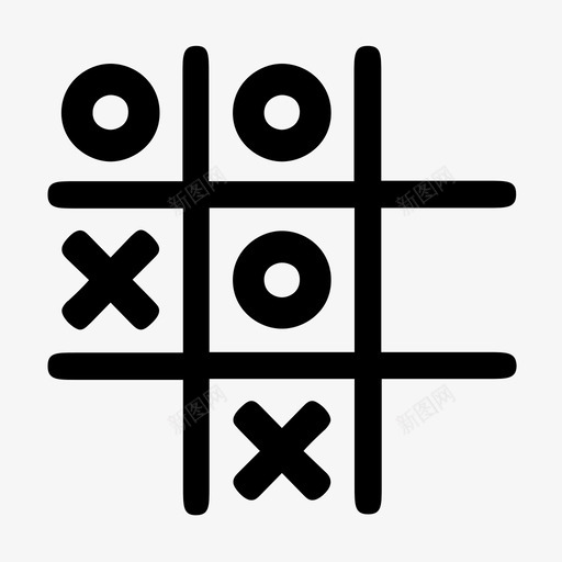 tictactoe十字架游戏图标svg_新图网 https://ixintu.com tictactoe 十字架 树 植物 游戏 花