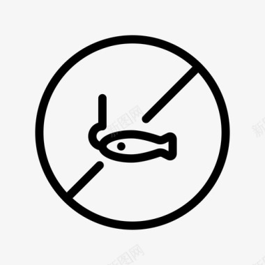 禁止钓鱼钩子禁止包装图标图标
