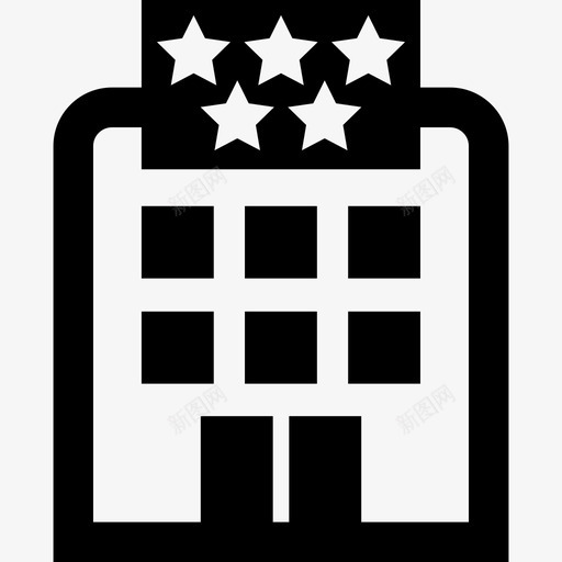 五星级酒店大厦度假村图标svg_新图网 https://ixintu.com 五星级酒店 大厦 度假村