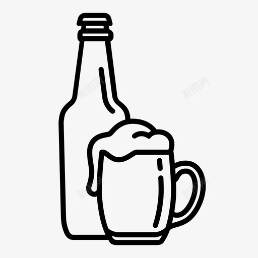 啤酒酒吧啤酒瓶图标svg_新图网 https://ixintu.com 啤酒 啤酒杯 啤酒瓶 酒吧 饮料