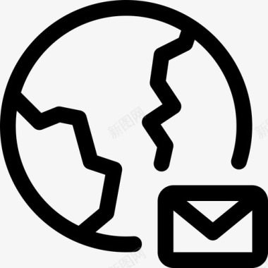 地球电子邮件信件图标图标