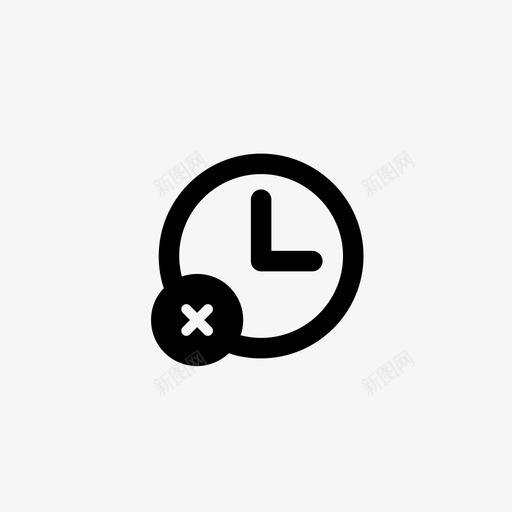删除时间时钟添加删除时间图标svg_新图网 https://ixintu.com 删除时间 时钟 添加删除时间