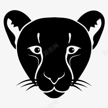 美洲虎头动物大猫图标图标