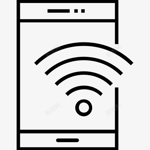 无线通讯设备图标svg_新图网 https://ixintu.com 1400网络和搜索引擎优化平面线图标 wifi 无线 电话 设备 通讯