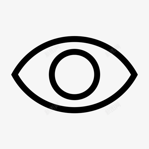 视图眼睛外观图标svg_新图网 https://ixintu.com 外观 眼睛 线条图标 视图