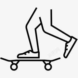 滑冰者滑板极限运动滑板公园图标高清图片