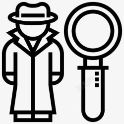 调查员侦探职业调查员图标高清图片