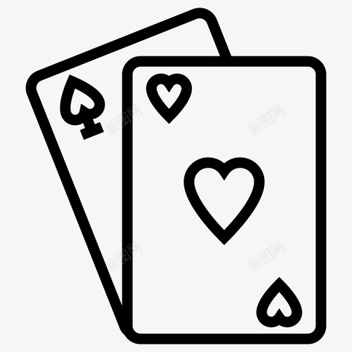 扑克牌纸牌游戏赌场图标svg_新图网 https://ixintu.com 娱乐 扑克牌 杂线 纸牌游戏 赌场