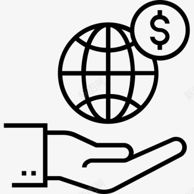 全球商业美元图标图标