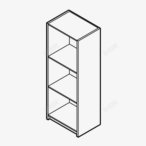 货架书架家具图标svg_新图网 https://ixintu.com 书架 储藏室 宜家 家具 货架