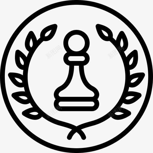 国际象棋奖跳棋游戏图标svg_新图网 https://ixintu.com 下棋 国际象棋奖 游戏 跳棋