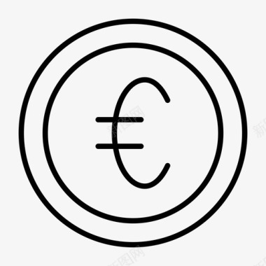 欧元会计银行图标图标