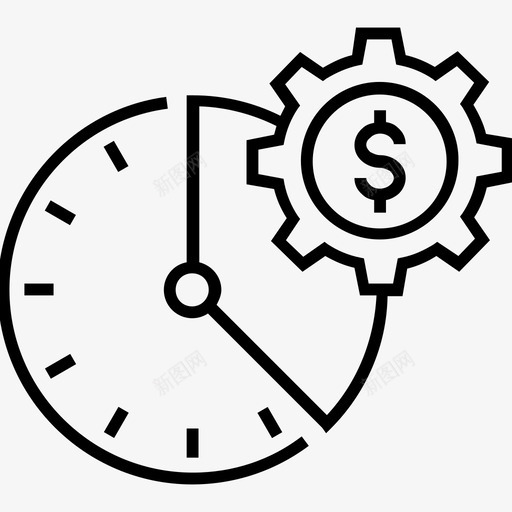 时间管理cog截止日期图标svg_新图网 https://ixintu.com 600个财务平面线图标 cog 截止日期 时间管理 时间表