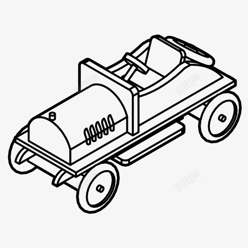 玩具车游戏比赛图标svg_新图网 https://ixintu.com 复古 比赛 游戏 玩具车 赛车