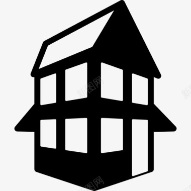 坡屋顶房屋建筑物建筑物4图标图标