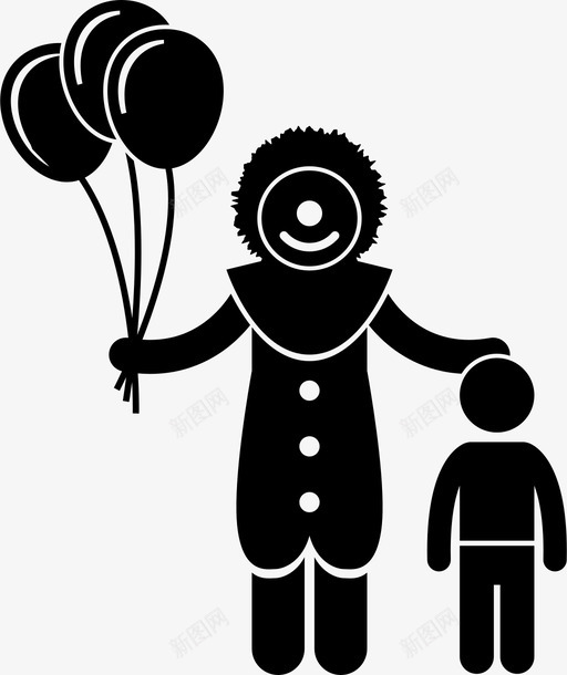 小丑气球孩子图标svg_新图网 https://ixintu.com 吉祥物 孩子 小丑 气球 贫穷的低阶级工作职业生涯