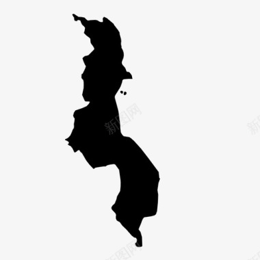 马拉维非洲国家图标图标