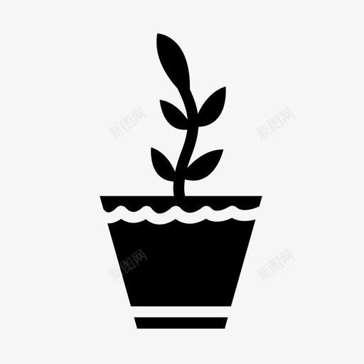 植物生长植物盆栽植物图标svg_新图网 https://ixintu.com 发芽 植物 植物生长 盆栽植物