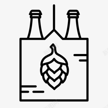 啤酒包酒精饮料啤酒盒图标图标