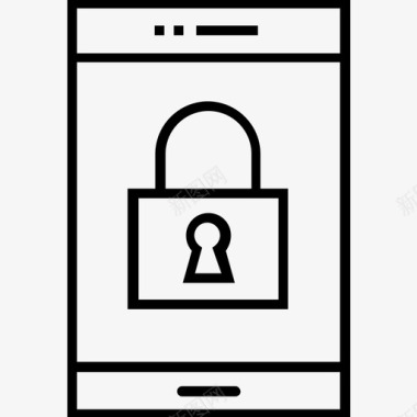 智能手机保护应用程序锁图标图标