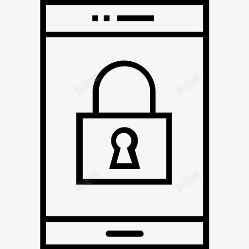 智能手机保护应用程序锁图标svg_新图网 https://ixintu.com 1400网页和搜索引擎优化平面线图标 安全 应用程序 智能手机保护 锁