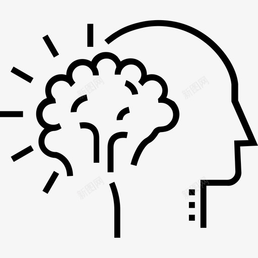 大脑人脑想法图标svg_新图网 https://ixintu.com 600个金融平面图标 人脑 大脑 头脑 想法 智力
