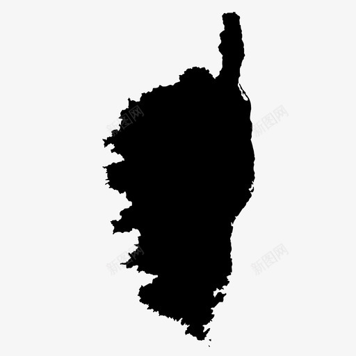 科西嘉岛地图欧洲法国图标svg_新图网 https://ixintu.com 岛屿 欧洲 法国 科西嘉岛地图