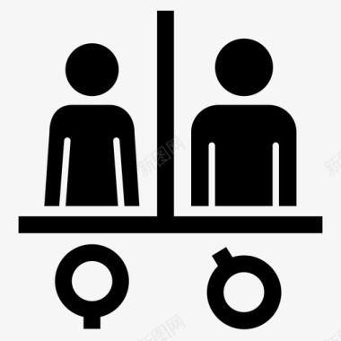 厕所浴室性别图标图标