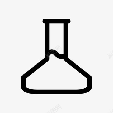 实验室烧瓶化学品锥形烧瓶图标图标