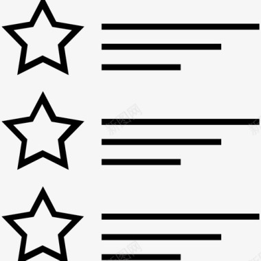 功能列表收藏夹明星图标图标