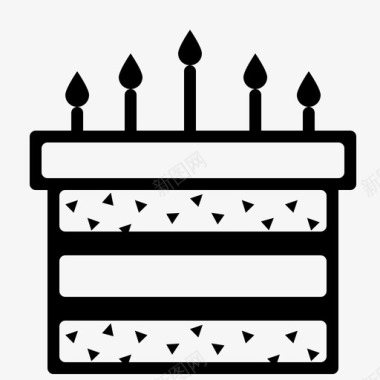 生日蛋糕烘焙庆祝图标图标
