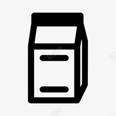 牛奶盒饮料罐图标图标