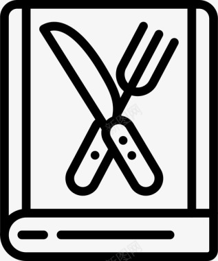 烹饪书食物厨房图标图标
