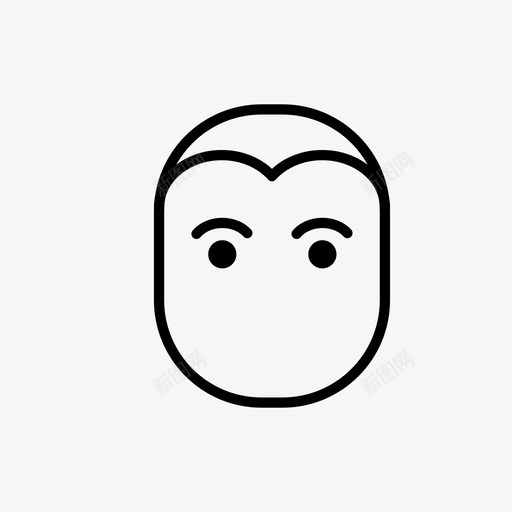 脸部女性发型发型图标svg_新图网 https://ixintu.com 发型 女性发型 男性发型 脸部