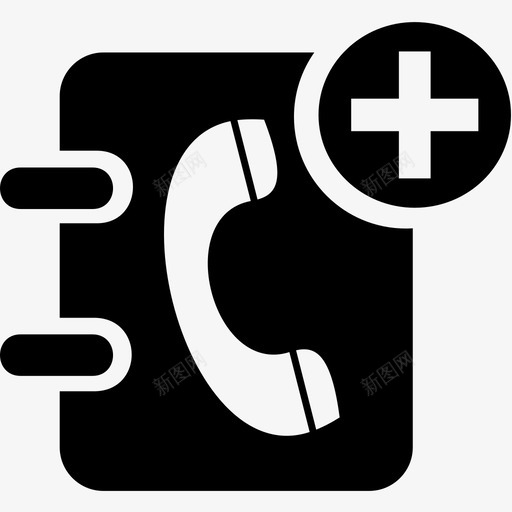 电话添加联系人通讯录图标svg_新图网 https://ixintu.com 图标 添加联系人 电话 通讯录