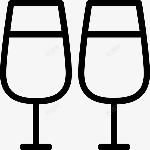 酒鸡尾酒饮料图标svg_新图网 https://ixintu.com 果汁 爱情和婚礼系列图标 玻璃杯 酒 饮料 鸡尾酒