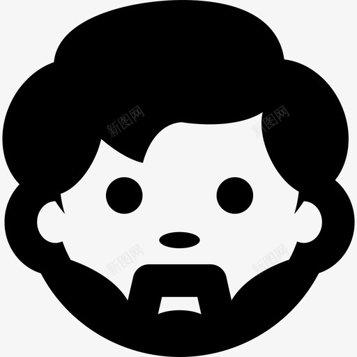 有胡子的男人脸人人的象形图图标svg_新图网 https://ixintu.com 人 人的象形图 有胡子的男人脸