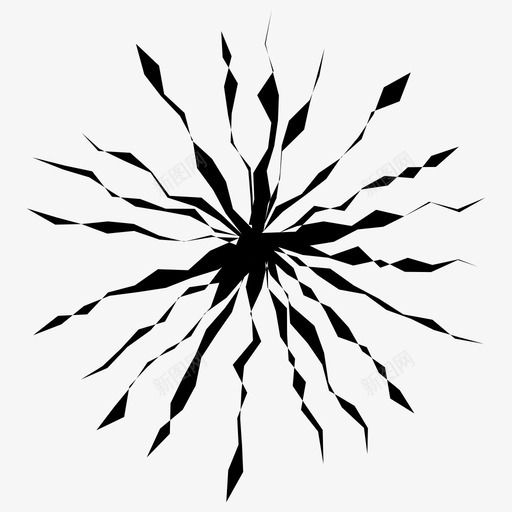 波浪形星号能量星星图标svg_新图网 https://ixintu.com 创意 星号和标点符号 星星 波浪 波浪形星号 符号 能量