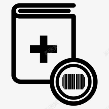 医学书籍条码代码数据药品图标图标