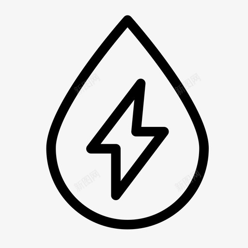 水能滴水生态图标svg_新图网 https://ixintu.com 水能 滴水 生态 电力 绿色能源生态