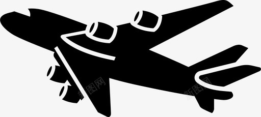 飞机喷气式飞机机翼图标svg_新图网 https://ixintu.com 喷气式飞机 机翼 运输 飞机
