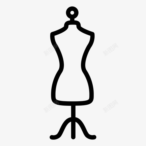 人体模型身体服装形式图标svg_新图网 https://ixintu.com 人体模型 人体模特 女性 服装制作 服装形式 裙子 身体