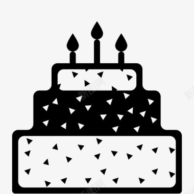 生日蛋糕烘焙庆祝图标图标
