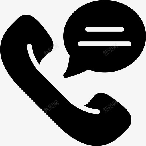 电话留言交流对话图标svg_新图网 https://ixintu.com 交流 对话 电话留言 粉碎图标对话2固体 讨论