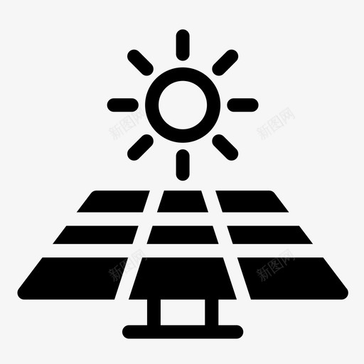太阳能绿色能源可再生能源图标svg_新图网 https://ixintu.com 可再生能源 太阳能 太阳能电池板 绿色能源 绿色能源生态固态风格