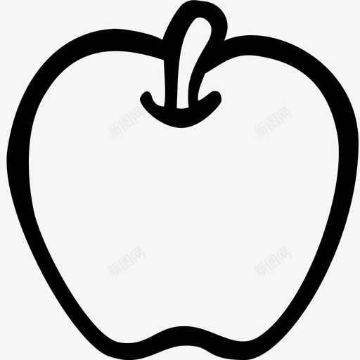 苹果食物水果图标svg_新图网 https://ixintu.com 水果 甜味 红色 苹果 食物 食物库