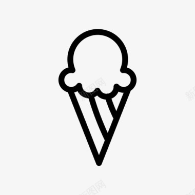 冰淇淋筒美味甜点图标图标