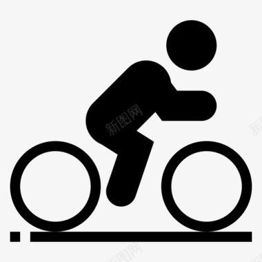 自行车骑自行车运动图标图标